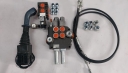Гідророзподільник 2Р80 з плавальним положенням на 2 секції електроклапан, троса, джойстик із кнопкою